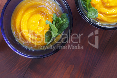 Pumpkin dhal. Traditional indian leguminous vegetables soup.