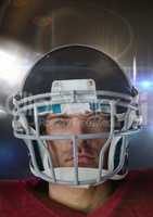 american football  player close up