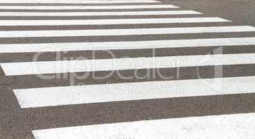 A worn-out pedestrian crossing