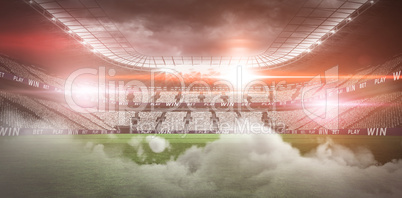 Digital composite image of stadium