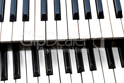 Two musical keyboards