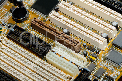 Motherboard close up