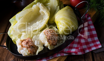 Prepare the stuffed cabbage rolls