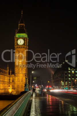 Big Ben, Westminster Bridge, London at Night