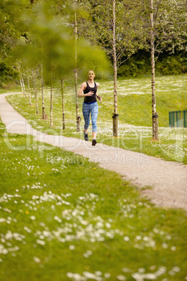 Woman jogging in the park