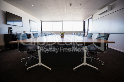 Empty modern meeting room