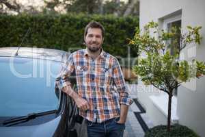 Man standing near the car