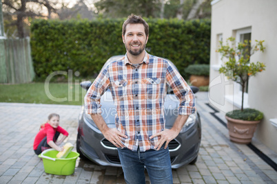 Man standing near the car