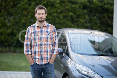 Man standing near the car