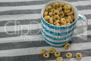 Cup of cereal rings