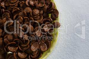 Bowl of chocolate flakes