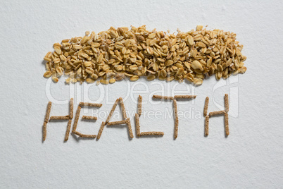 Oatmeals arranged text health