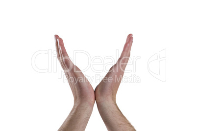 Hand pretending to hold an invisible object