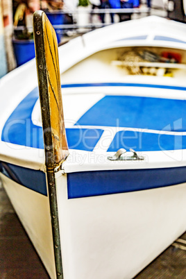 Fishing boat on land