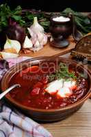 Borsch - soup with beet