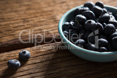 Bowl of blueberries