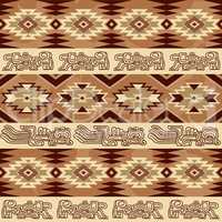 Abstract geometric seamless pattern Aztec traditional ornament