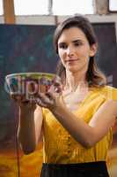 Woman looking at bowl