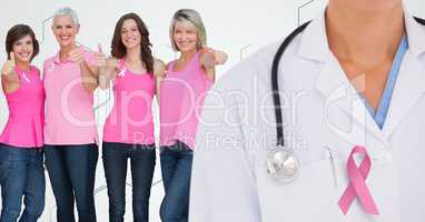 Breast cancer doctor and women