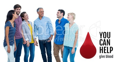 Group of people and blood donation concept