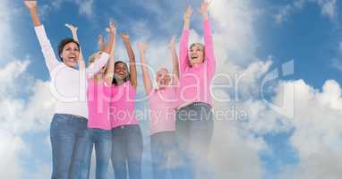 Breast cancer women with transition of cloudy sky