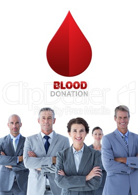 Business people and blood donation concept