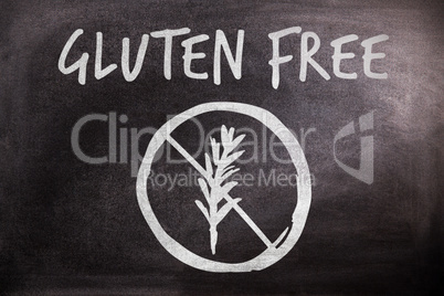Composite image of graphic image of gluten free icon