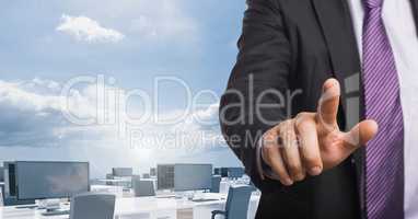 Businessman in outdoors office