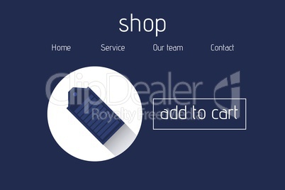 Online shopping with add to cart text interface