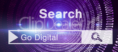 Composite image of graphic image of search engine page