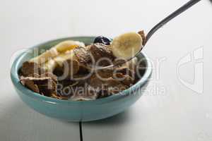 Breakfast cereals in bowl