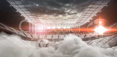Digitally generated image of stadium