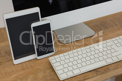 Various electronic gadgets on table