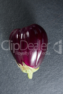 Overhead view of purple eggplant