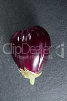 Overhead view of purple eggplant