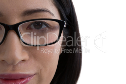 Close-up of woman in spectacle