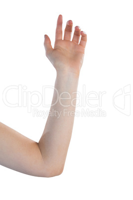 Cropped image of waving hand
