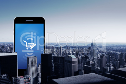 Composite image of smart phone with blank screen