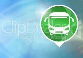 bus icon with light colorful background