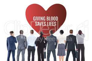 Business people and blood donation concept