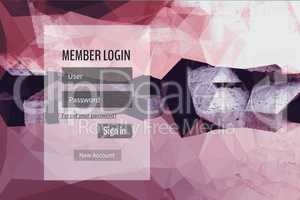 Login user and password screen interface