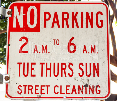 A parking sign