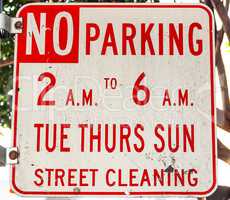 A parking sign