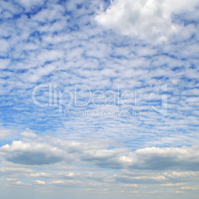 light cumulus clouds in blue sky