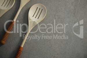 High angle view of spatulas