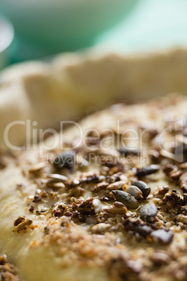 Close up of cardamoms on tart