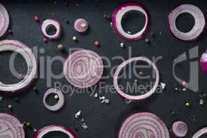 Onions in baking tray