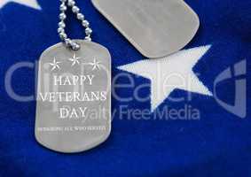 veterans day dog tag