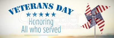 Composite image of logo for veterans day in america