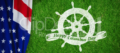 Composite image of logo for event american event colombus day